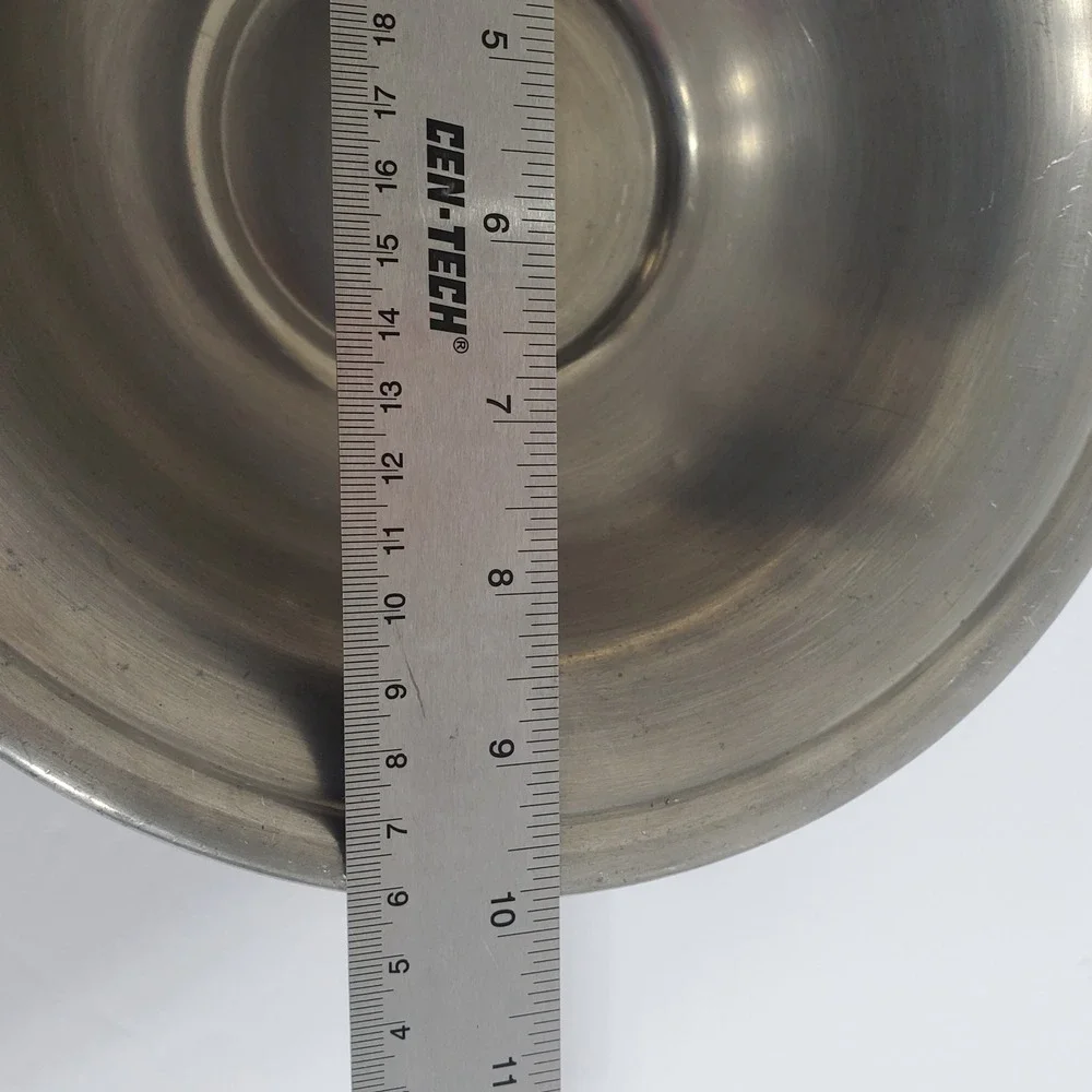 Colonial CCC Pewter Bowl 9.75in  Vintage Decor Wide Rim Brushed Vintage